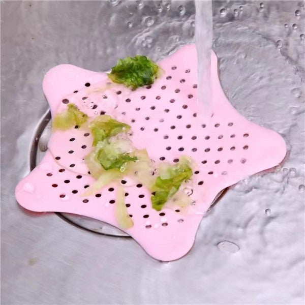 Kitchen Bathroom Sink Drain Filter Strainer Hair Catcher - Pink - Shop N Save