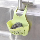 Kitchen Adjustable Snap Sink Storage Strainer Holder - Green