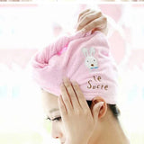 Microfiber Soft Quick Drying Shower Cap - Pink