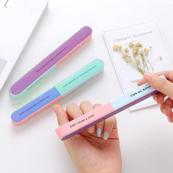 Six Sided Nail File Buffer Manicure Beauty Nail Repair Tool