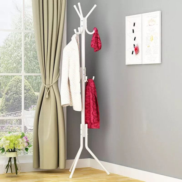 High Quality Stable Metal Multi Hooks Clothes Stand Hanger - White - Shop N Save