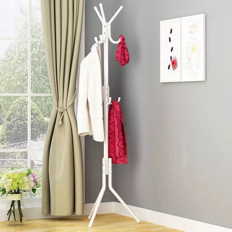 High Quality Stable Metal Multi Hooks Clothes Stand Hanger - White - Shop N Save