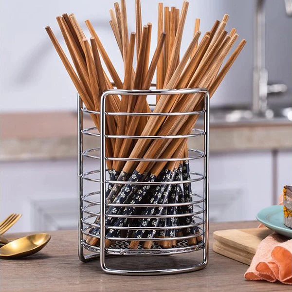 Stainless Steel Kitchen Utensil Chopstick Spoons Holder Rack