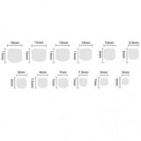 24 Pieces Rhinestone Full Cover Shining Fake Nail Set - Red
