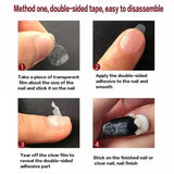 24 Pieces Matte Reusable Long Fake Nails Set - Gray Blue