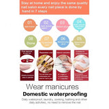 24 Pieces Matte Reusable Short Fake Nails Set With Glue - Wine Red