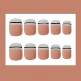 24 Pieces Girls Fashion Matte Fake Nail Set With Glue - Shop N Save