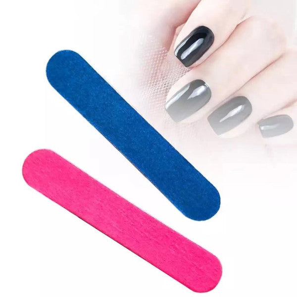 5 Piece Portable Double Sided Nail File Scrubbing Strips - Blue Pink