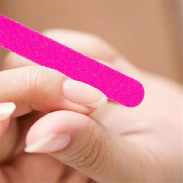 5 Piece Portable Double Sided Nail File Scrubbing Strips - Blue Pink