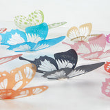 18 Pcs 3D Crystal Shiny Wall Decor Butterfly Sticker Set - Pink Red