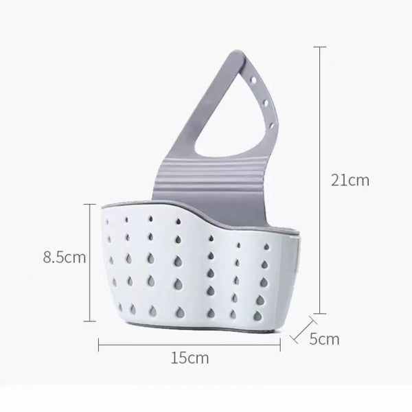 Home Storage Adjustable Sink Drain Storage Basket - Gray