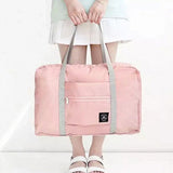 Waterproof Lightweight Double Handle Wide Capacity Travel Bag - Pink Orange