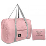 Waterproof Lightweight Double Handle Wide Capacity Travel Bag - Pink Orange