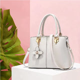 Ladies Floral Decoration Hight Fashion Handbag - Pink