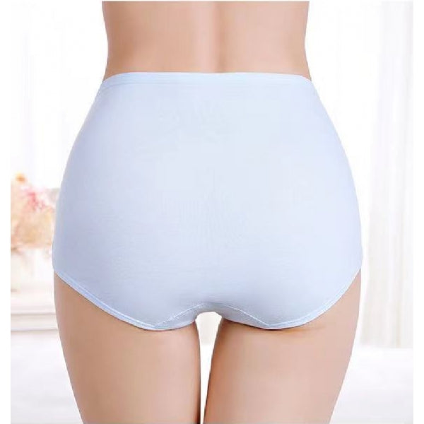Soft Embossed Rose Cotton Ladies Underwear - Sky Blue