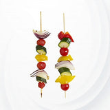 300 Pcs Strong Bbq Natural Bamboo Skewers - Brown