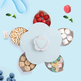 Bloom Snack Petal Shape Rotating Fruit Nut Box - Blue - Much My