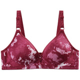 Middle-Aged And Elderly Mothers Bra Large Size Thin Section Without Steel Ring Full Cup - Leopard Multicolor
