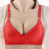 Middle-Aged And Elderly Mothers Bra Large Size Thin Section Without Steel Ring Full Cup