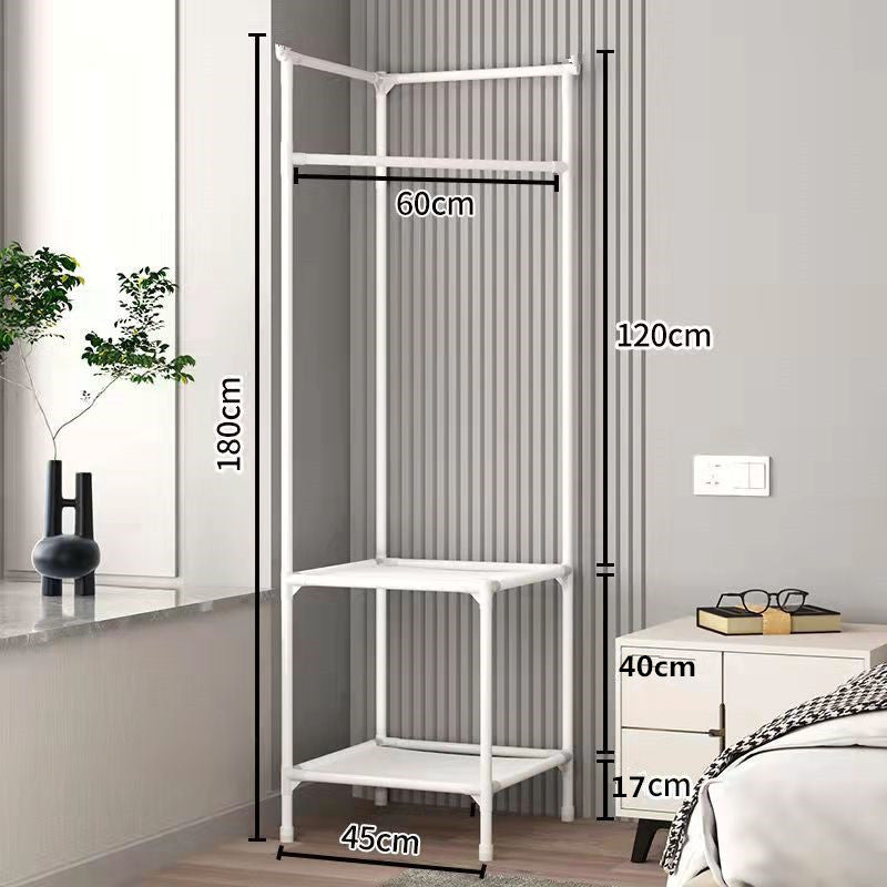 4 Tier Metal Wardrobe Hanging Corner Rack
