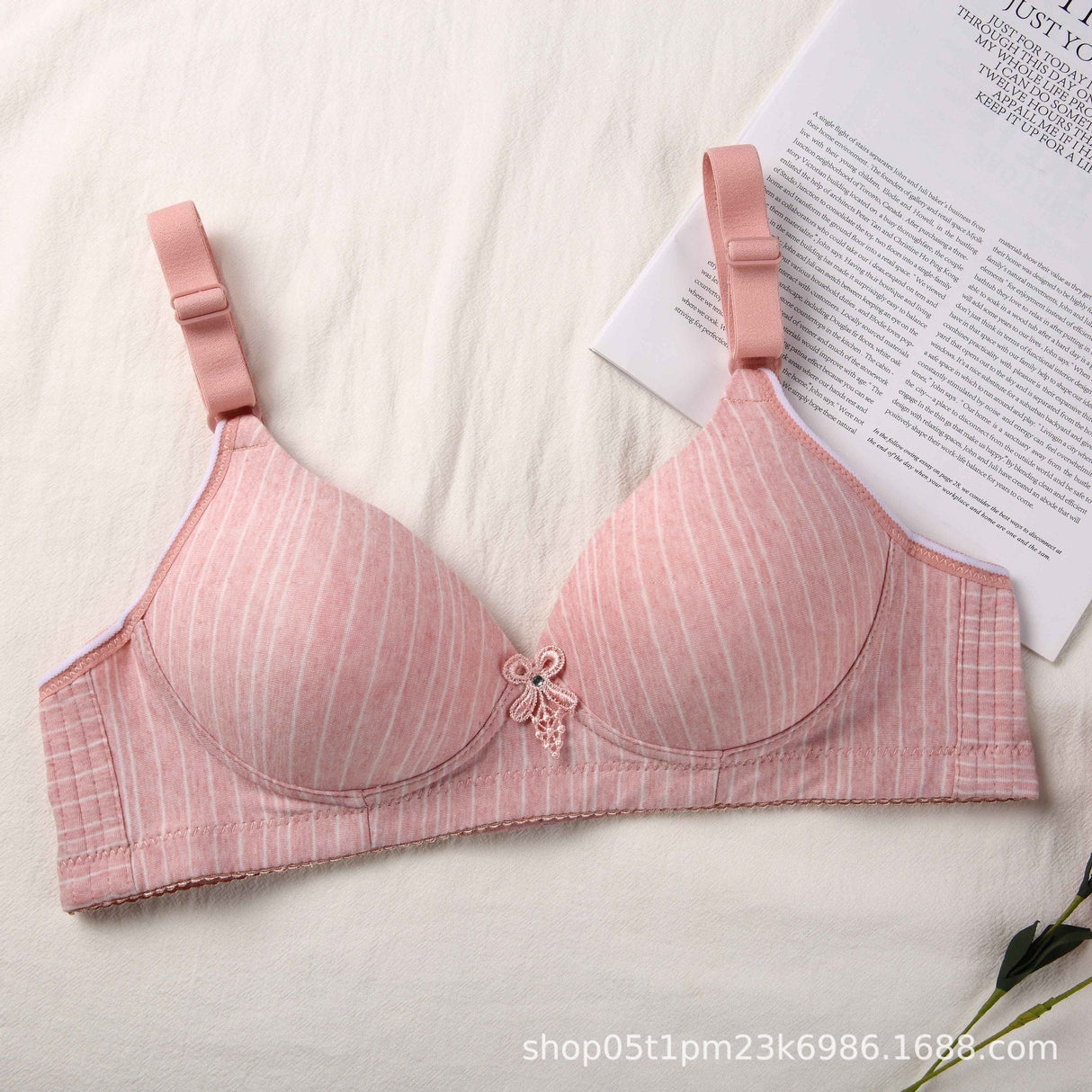 Middle-Aged And Elderly Mothers Bra Large Size Thin Section Without Steel Ring Full Cup