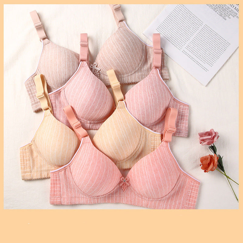 Middle-Aged And Elderly Mothers Bra Large Size Thin Section Without Steel Ring Full Cup