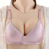 Middle-Aged And Elderly Mothers Bra Large Size Thin Section Without Steel Ring Full Cup