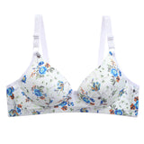 Middle-Aged And Elderly Mothers Bra Large Size Thin Section Without Steel Ring Full Cup - Leopard Multicolor