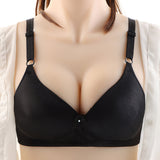 Middle-Aged And Elderly Mothers Bra Large Size Thin Section Without Steel Ring Full Cup