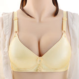 Middle-Aged And Elderly Mothers Bra Large Size Thin Section Without Steel Ring Full Cup