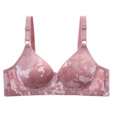 Middle-Aged And Elderly Mothers Bra Large Size Thin Section Without Steel Ring Full Cup - Leopard Multicolor