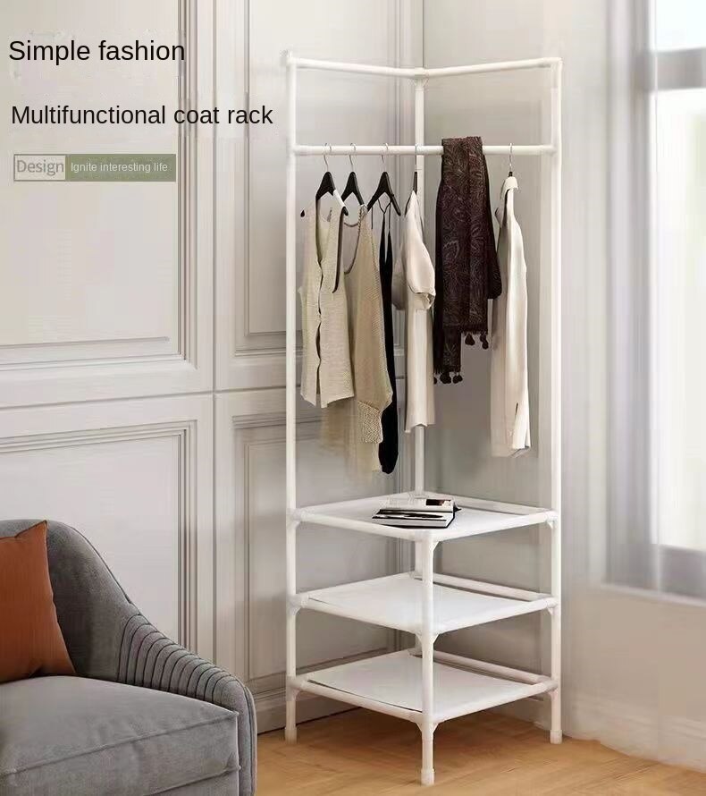 4 Tier Metal Wardrobe Hanging Corner Rack