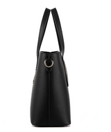 Two Pieces PU Leather Formal Bag Set - Black