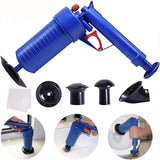 Toilet Plunger Kitchen Sink Sewer Dredge Tools High-Pressure Air Drain Pump Gun House Hold Pipe Dredge Drainer Cleaning Tool With 4 Suckers For Kitchen Bathtub Shower