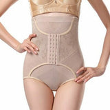 High Waist Hips Waist Abdomen Body Shaper Slimming Waist Trainer Panties Postpar - Skin