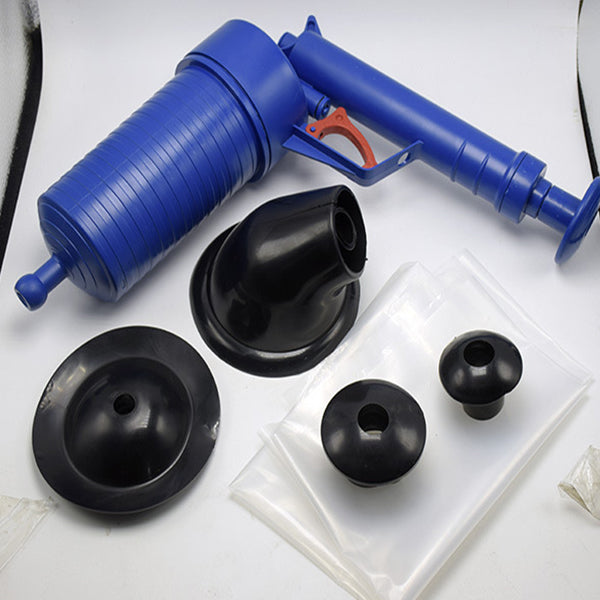 Toilet Plunger Kitchen Sink Sewer Dredge Tools High-Pressure Air Drain Pump Gun House Hold Pipe Dredge Drainer Cleaning Tool With 4 Suckers For Kitchen Bathtub Shower